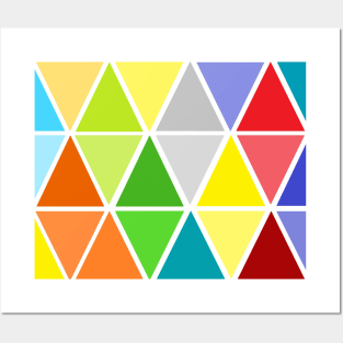 Colorful Seamless Triangle Pattern Posters and Art